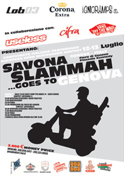 Savona Slammah goes to Genova, Flyer