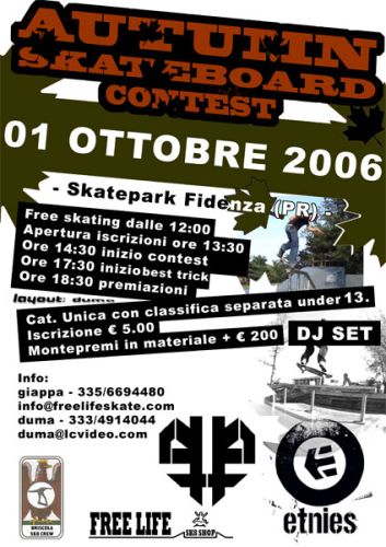 Autumn skateboard contest