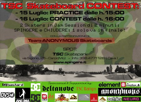 Tsc Skateboard contest