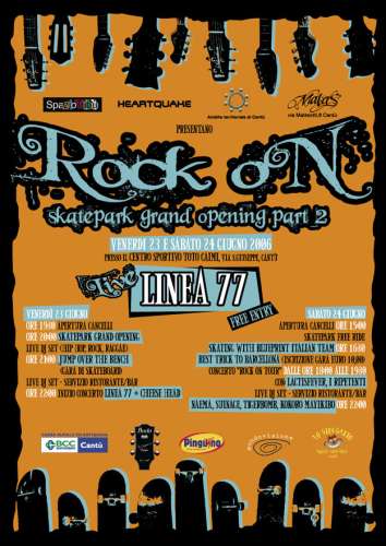 Rock On inaugurazione skatepark Cantu