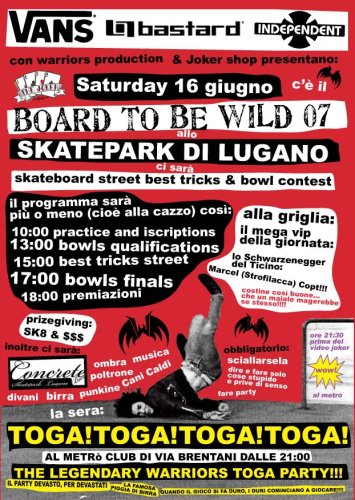 Board to be wild a Lugano